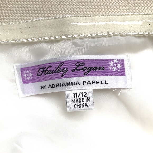 White Cream Prom Dress, SIZE L  - Picture 6 of 8